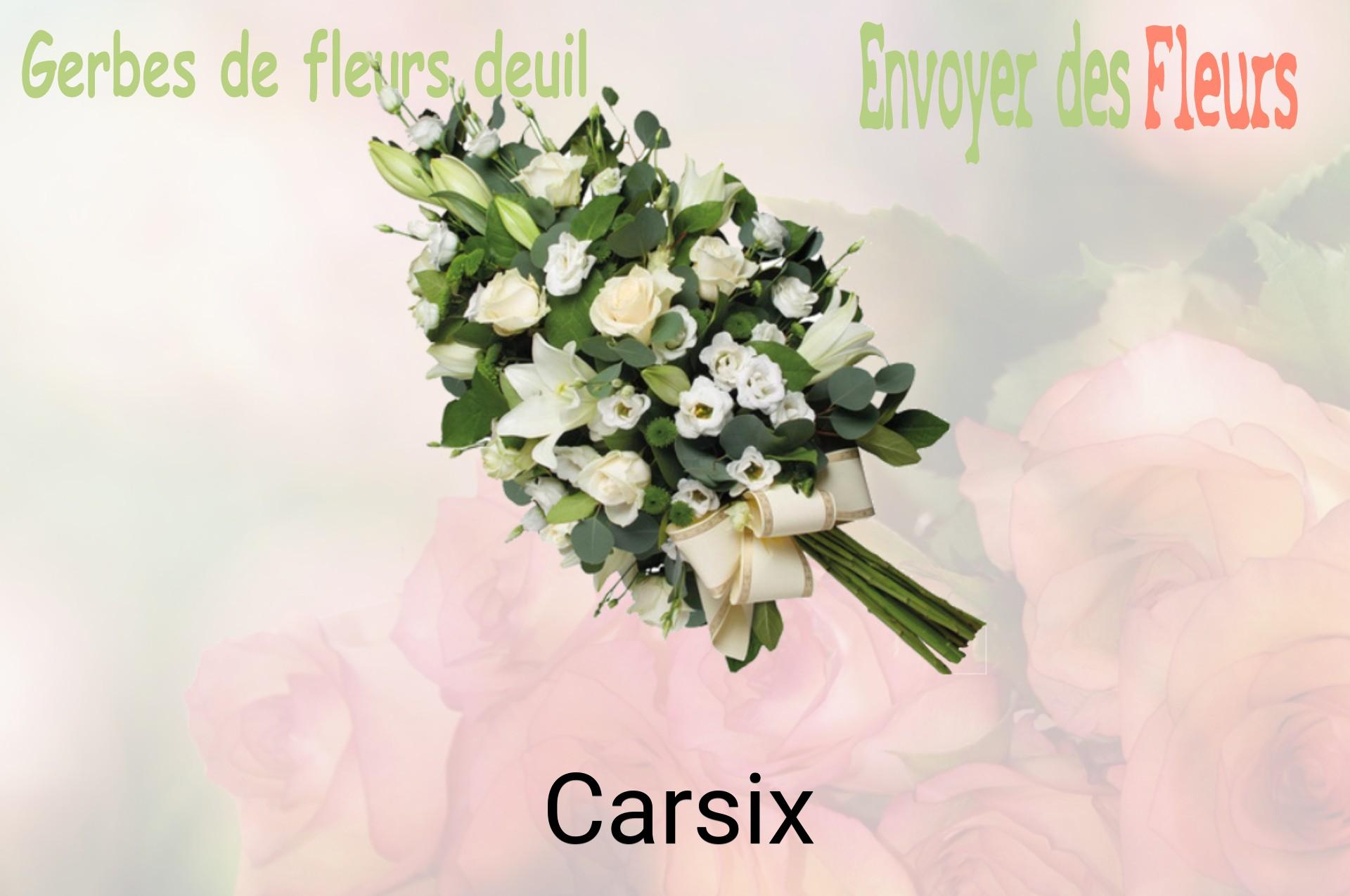 Gerbe de fleurs de deuil livrée à Carsix